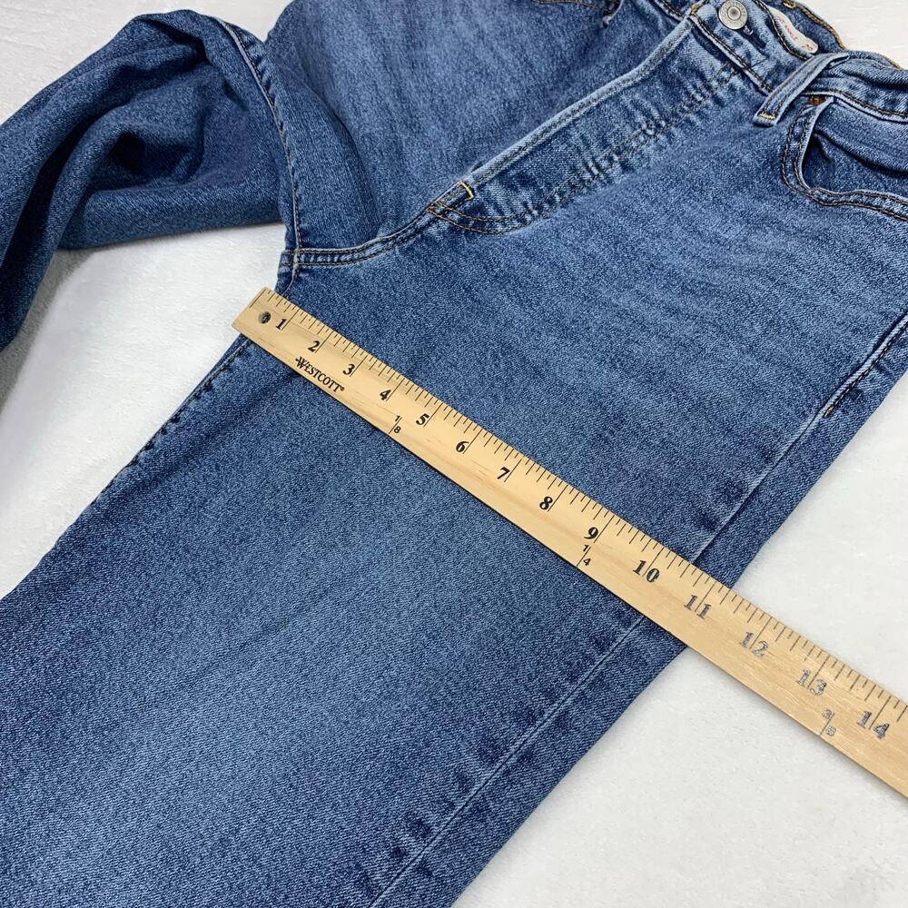 Levis Womens Jeans 29 Ribcage Straight Ankle Medium Wash Button Fly 29x25 EUC - Picture 9 of 11
